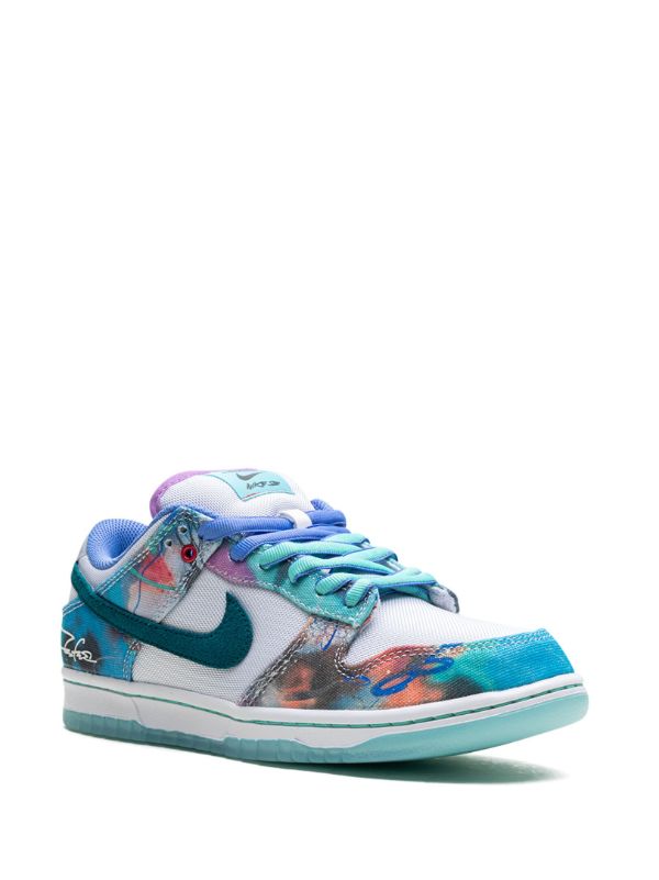 Futura Laboratories SB Dunk Low "Bleached Aqua" sneakers