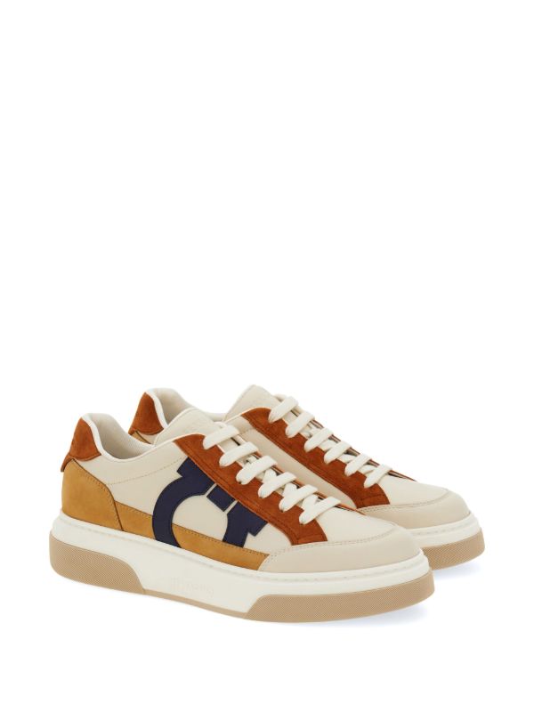 Gancini leather sneakers